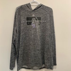 🤩 3 for $20 / MLB Authentic Colorado Rockies Majestic Grey Hoodie